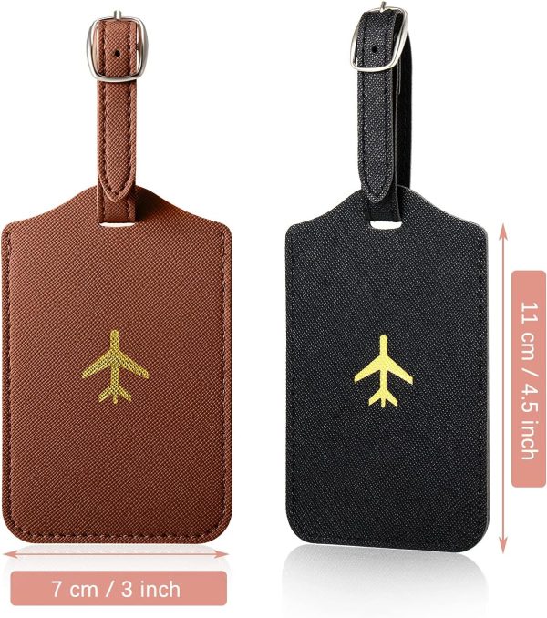 2 Pieces Passport Covers and 2 Pieces Luggage Tags, Passport Holder Travel Suitcase Tag - Image 4