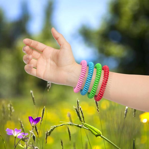 60 Pack Mosquito Repellent Bracelets, DEET-Free Mosquito Bands for Adults & Kids, Individually Wrapped Repellent Wristbands, Camping Travel Beach Essentials - Image 2
