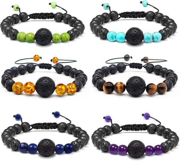 Anti Motion Sickness Bands, Nausea Wristband, Morning Sickness Nausea Relief, Adjustable Acupressure Bracelet for Sea Car Travel Sickness, Push Bead Into Wrist, Helps Vertigo, Relieves Dizziness(6PCS)