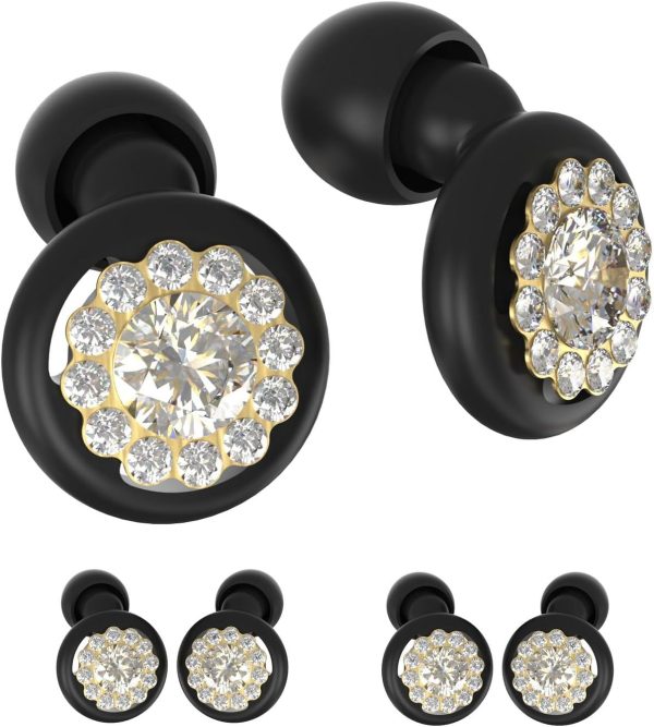Concert Ear Plugs, Reusable Small Hearing Protection EarPlugs for Sleeping, Block Out Snoring, Swimming, and Noise Sensitive People, Noise Reduction 35dB – 3 Pairs Pack(Black) - Image 7