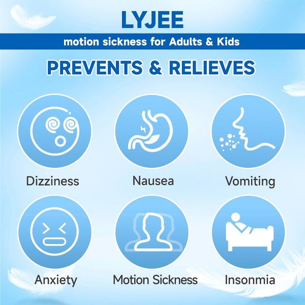LYJEE Motion Sickness Bands for Adults and Kids Nausea Relief for Pregnant Women Seasickness Wristband for Cruise Ship Essentials - Image 2