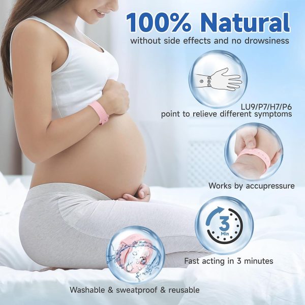 LYJEE Motion Sickness Bands for Adults and Kids Nausea Relief for Pregnant Women Seasickness Wristband for Cruise Ship Essentials - Image 3