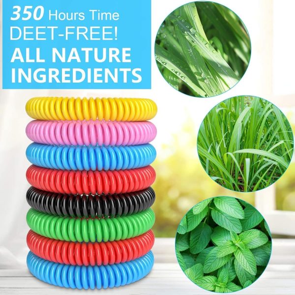 Mosquito Repellent Bracelets, 10 Pack DEET-Free Mosquito Bands, Individually Wrapped Waterproof Repellent Wristbands for Adults and Kids - Image 4