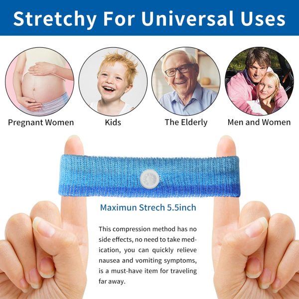 Motion Sickness Bands/Acupressure Nausea Wristband for Nausea,Sea Sickness Wristbands for Natural Relief of Morning Sickness,Dizziness, Motion Sickness(Car, Sea, Flying Travel Sickness) - Image 3