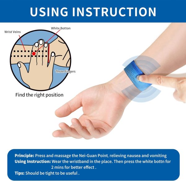 Motion Sickness Bands/Acupressure Nausea Wristband for Nausea,Sea Sickness Wristbands for Natural Relief of Morning Sickness,Dizziness, Motion Sickness(Car, Sea, Flying Travel Sickness) - Image 4