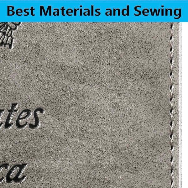 Passport Holder With Luggage Tag Travel Essentials Passport Cover Travel Wallet RFID Blocking Leather Case International Travel Must Haves Travel Accessories Women Men(115#Grey) - Image 8